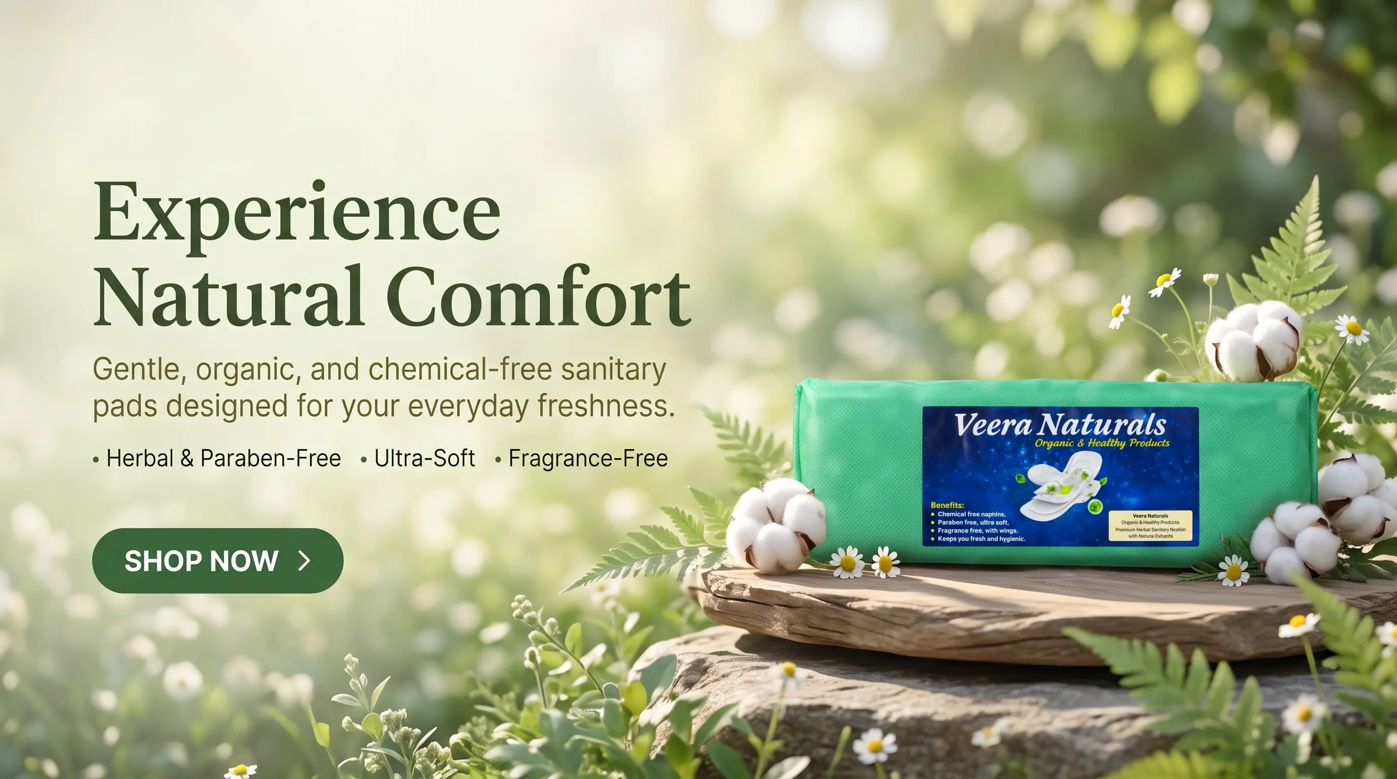 Ultra-Soft Organic Herbal Sanitary Napkins - Pure Bloom